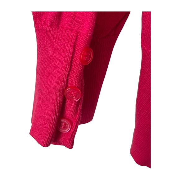 Lane Bryant Sweater Size 26/28 Hot Pink Button Front Long Sleeve Cardigan Casual - Picture 4 of 12